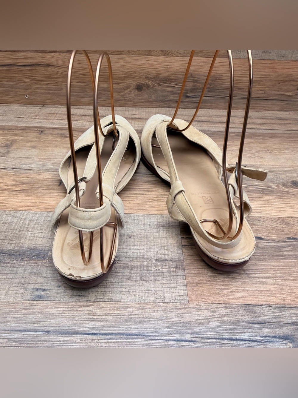 Nike Tensile Air Vintage 90's size 10 Suede Women's Beige Suede Slingback Flats - Picture 4 of 7